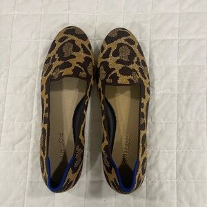 Rothy's Brown and Tan Leopard Flats